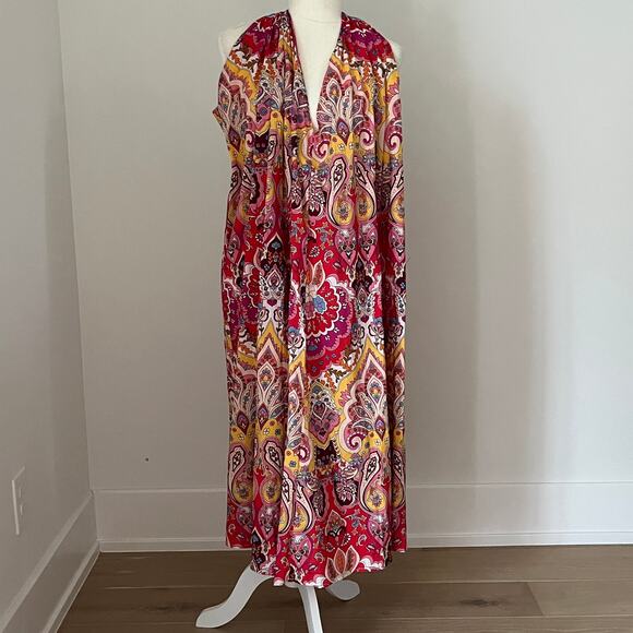 Mille Resort & Travel Marilyn Sleeveless Cotton Midi Dress in Zanzibar Large - Picture 1 of 6